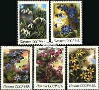 *Známky ZSSR 1983 Jarné kvety, nerazítkovaná séria - Kliknutím na obrázok zatvorte -